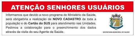 Cadastramento do Cartão SUS