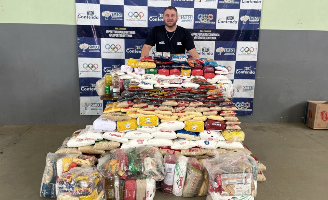 Esporte arrecada mais 650kg em alimentos