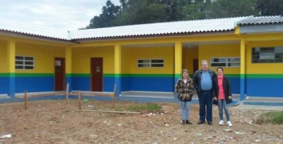Início da Construção da Quadra Poliesportiva Coberta na Escola Municipal Profª Vanilda Dzierwa