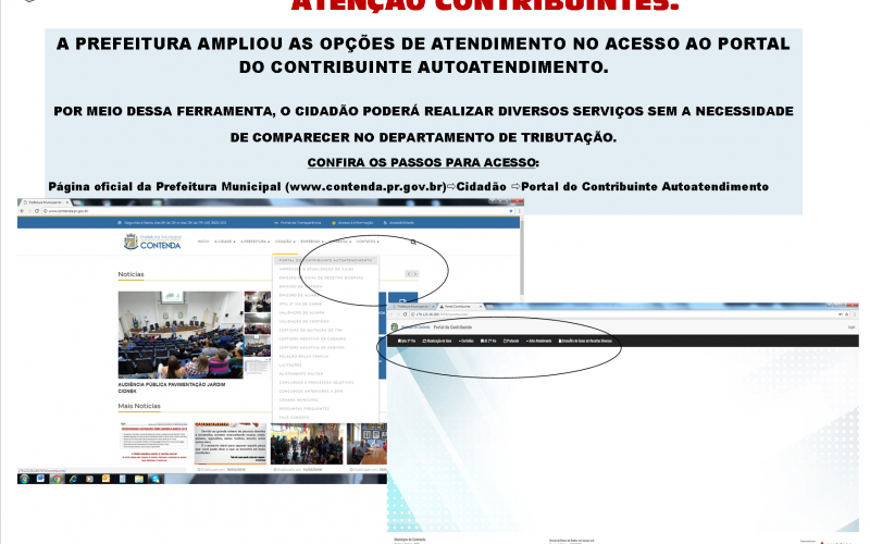 A PREFEITURA DE CONTENDA DISPONIBILIZOU NOVAS OPÇÕES DE ATENDIMENTO NA PÁGINA OFICIAL