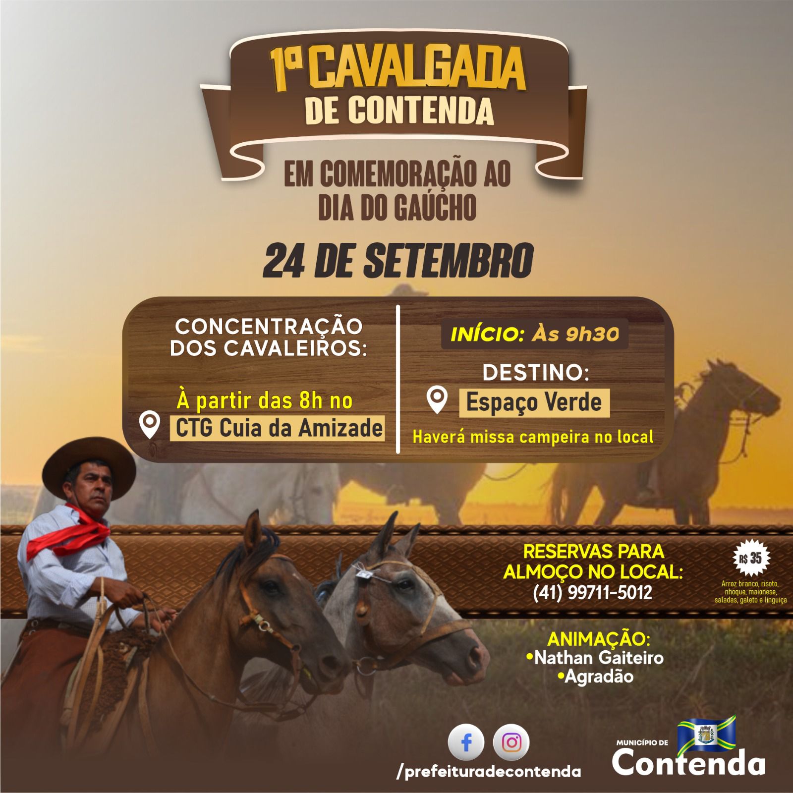 Prefeitura de Contenda prepara a 1ª Cavalgada