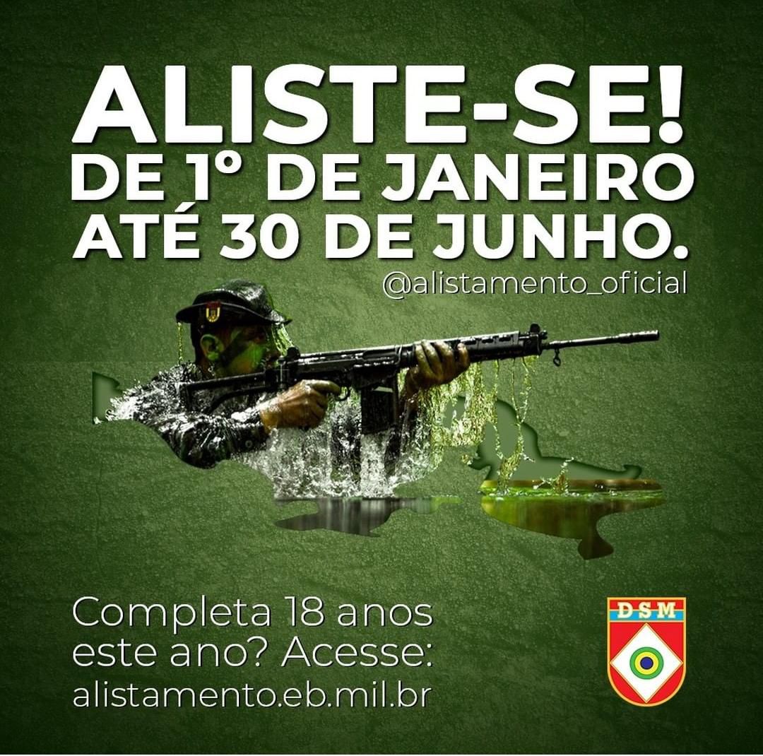 Contenda: alistamento militar deve ser feito até 30 de junho