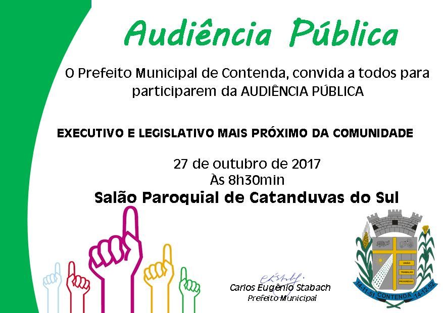 CONVITE - AUDIÊNCIA PÚBLICA