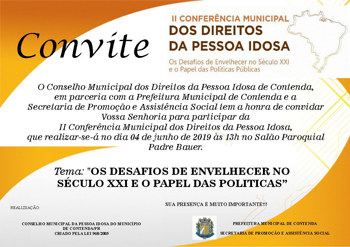 II CONFERÊNCIA MUNICIPAL DE IDOSO