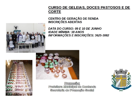 Curso de Geleias, Doces Pastosos e de Corte - Inscrições Abertas