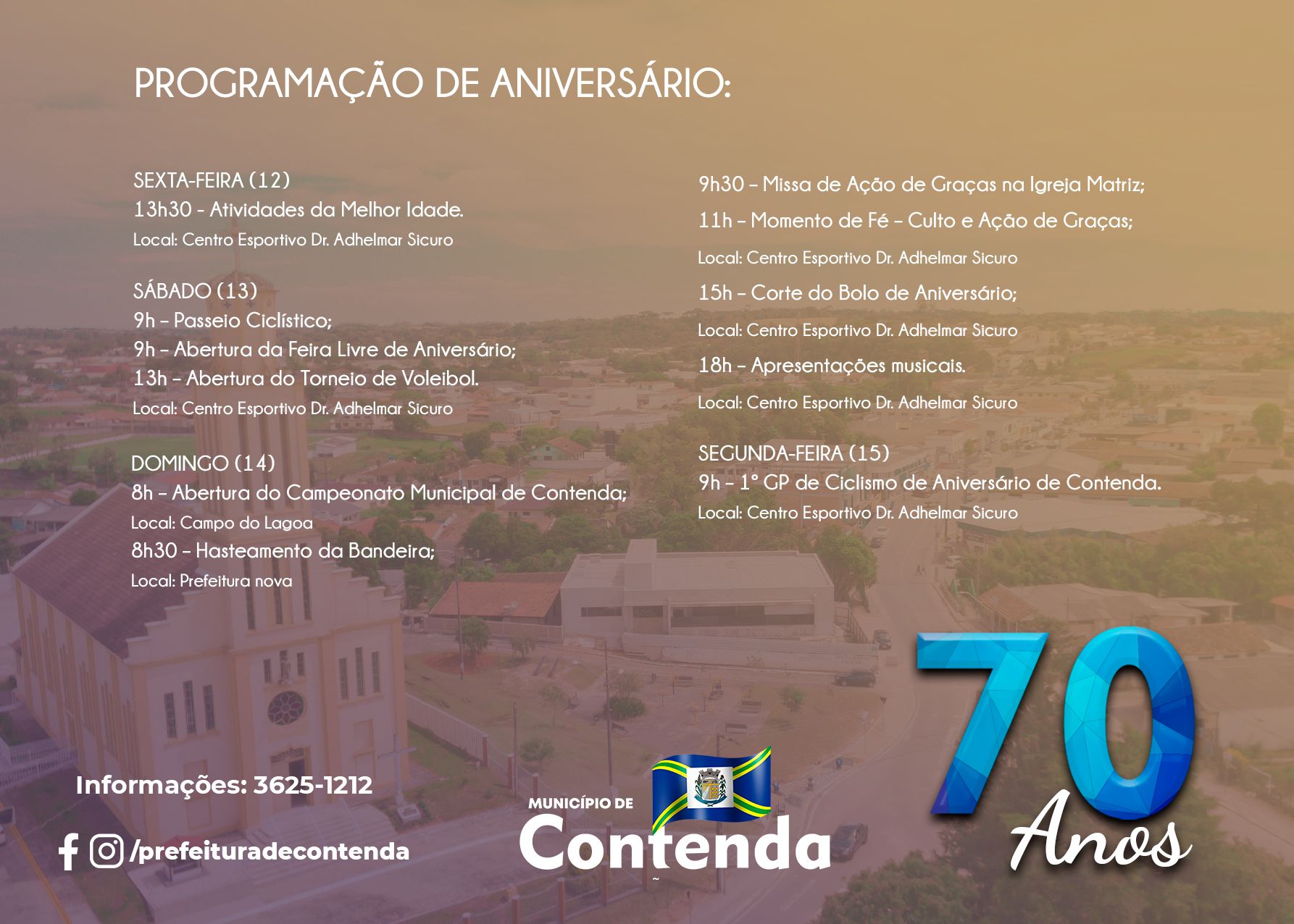 Contenda completa 70 anos no domingo (14)
