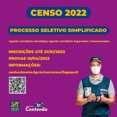 Hoje é o último dia de inscrição para trabalhar no Censo 2022