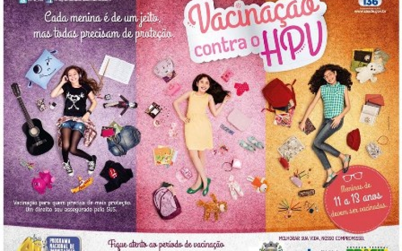 Vacinação contra o HPV entre meninas de 11 a 13 anos