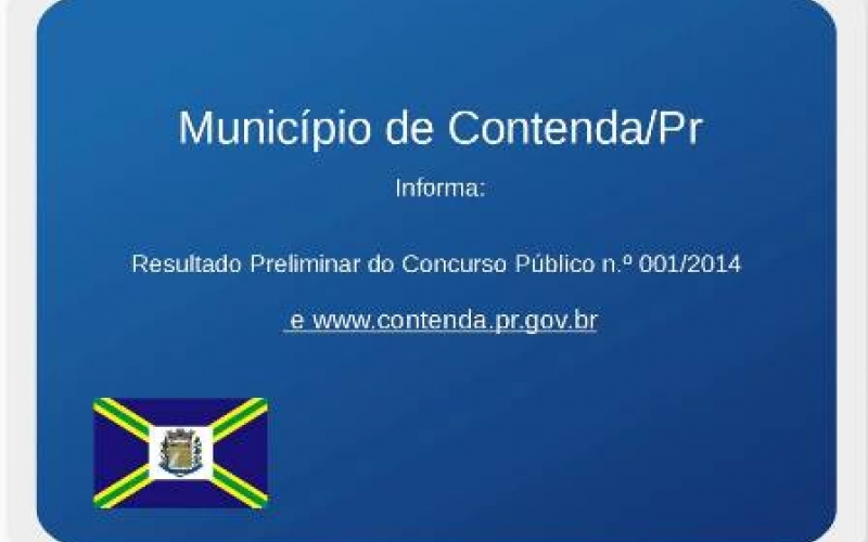 Resultado Preliminar - Concurso Público n.º 001/2014