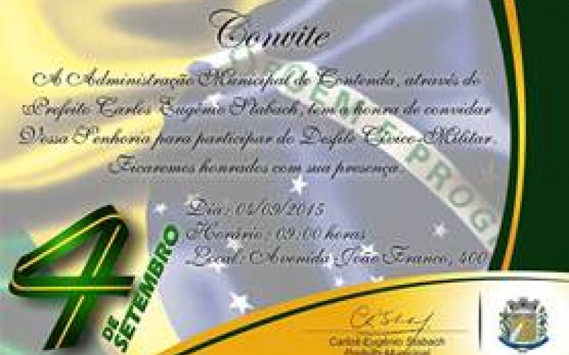 Desfile Cívico em comemoração ao dia da Independência do Brasil