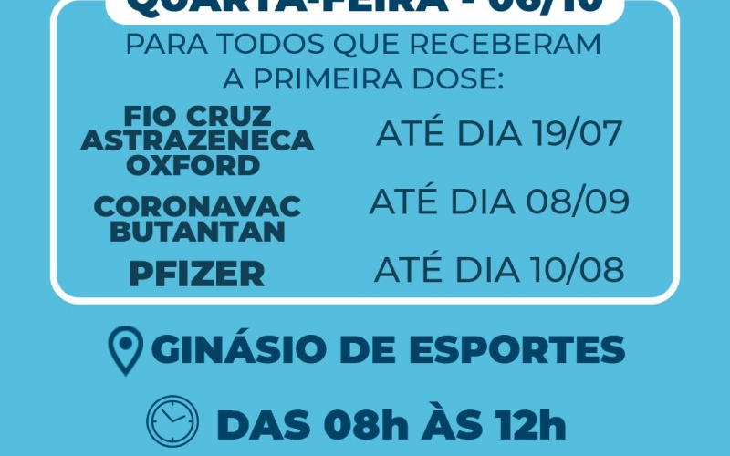 Vacinação Segunda Dose